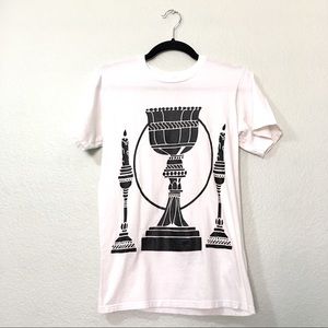 White graphic T-shirt